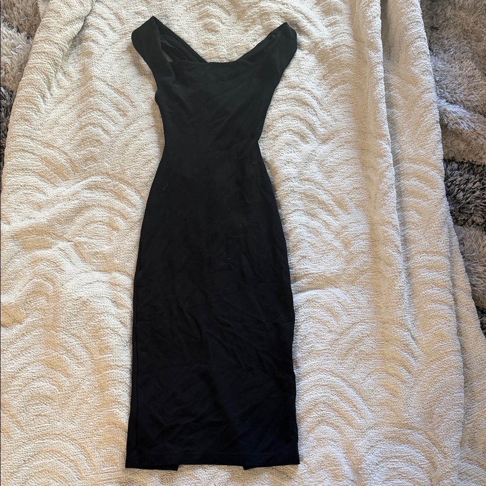 American Apparel Open Back criss cross slit dress